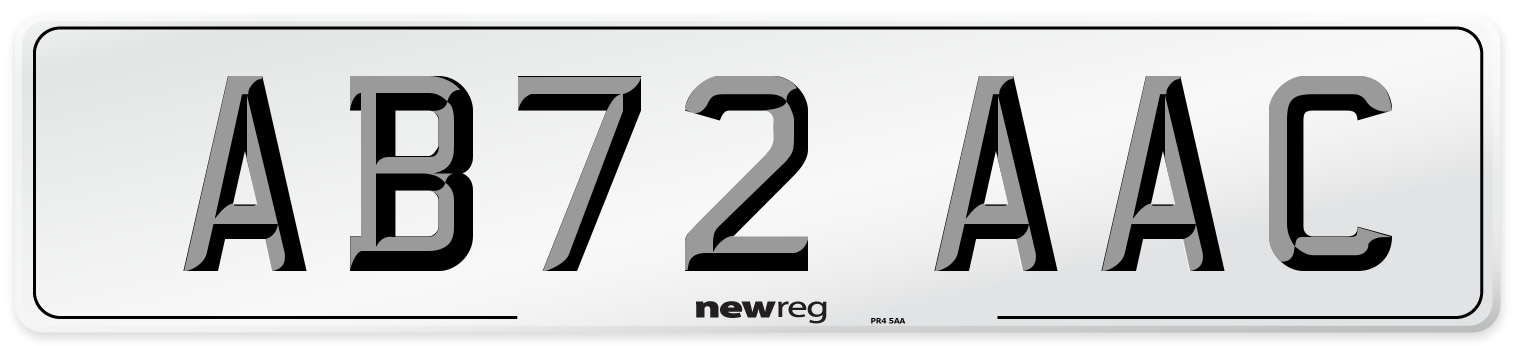 AB72 AAC Number Plate from New Reg